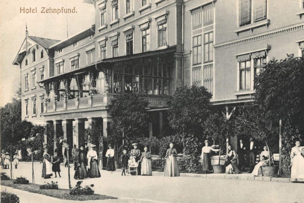 Historisches Bild vom Hotel Zehnpfund in Thale